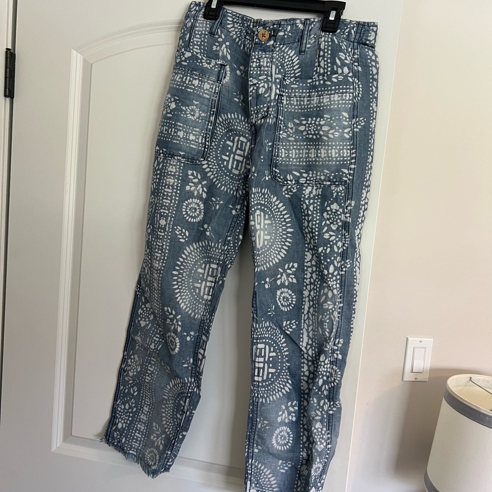Free People patterned jeans